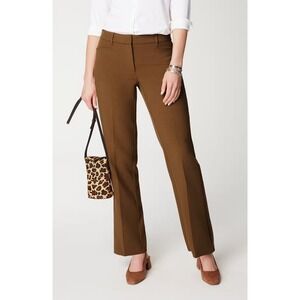 NEW‎ J.Jill Angled-Pockets Straight-Leg Pants Brown
